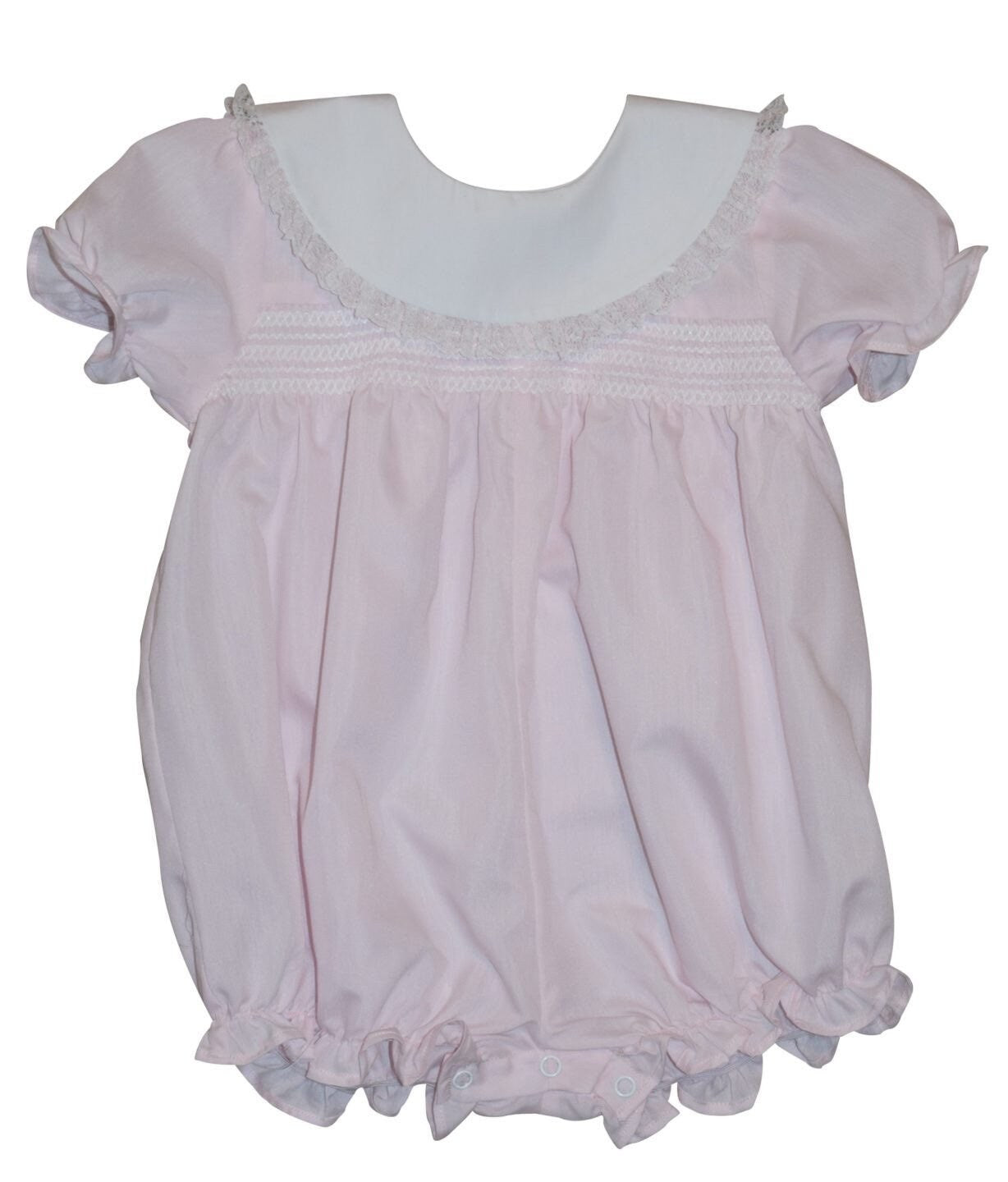 Bless Your Heart Smocked Pink Bubble