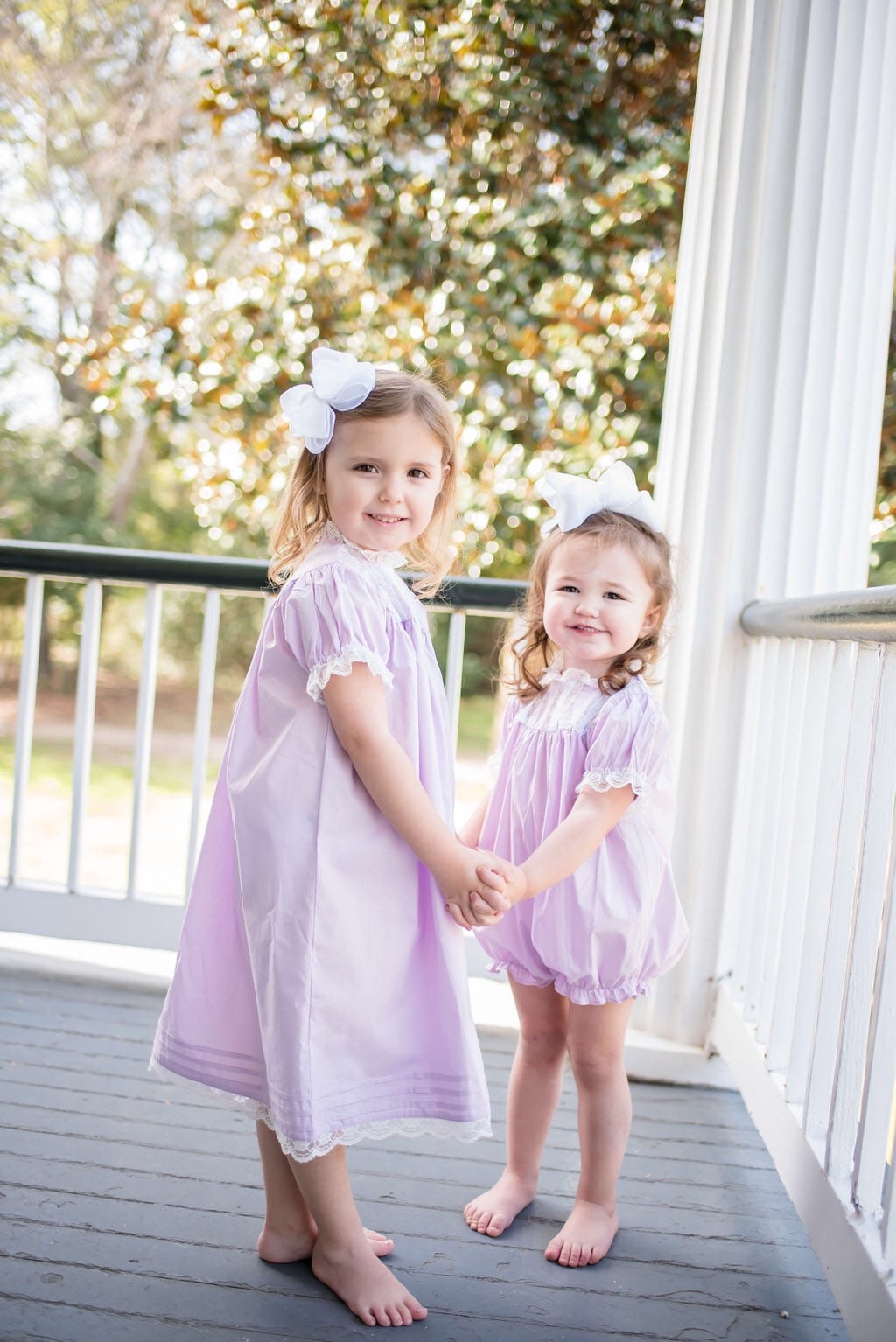 Floral Lace Heirloom Dress in Purple
