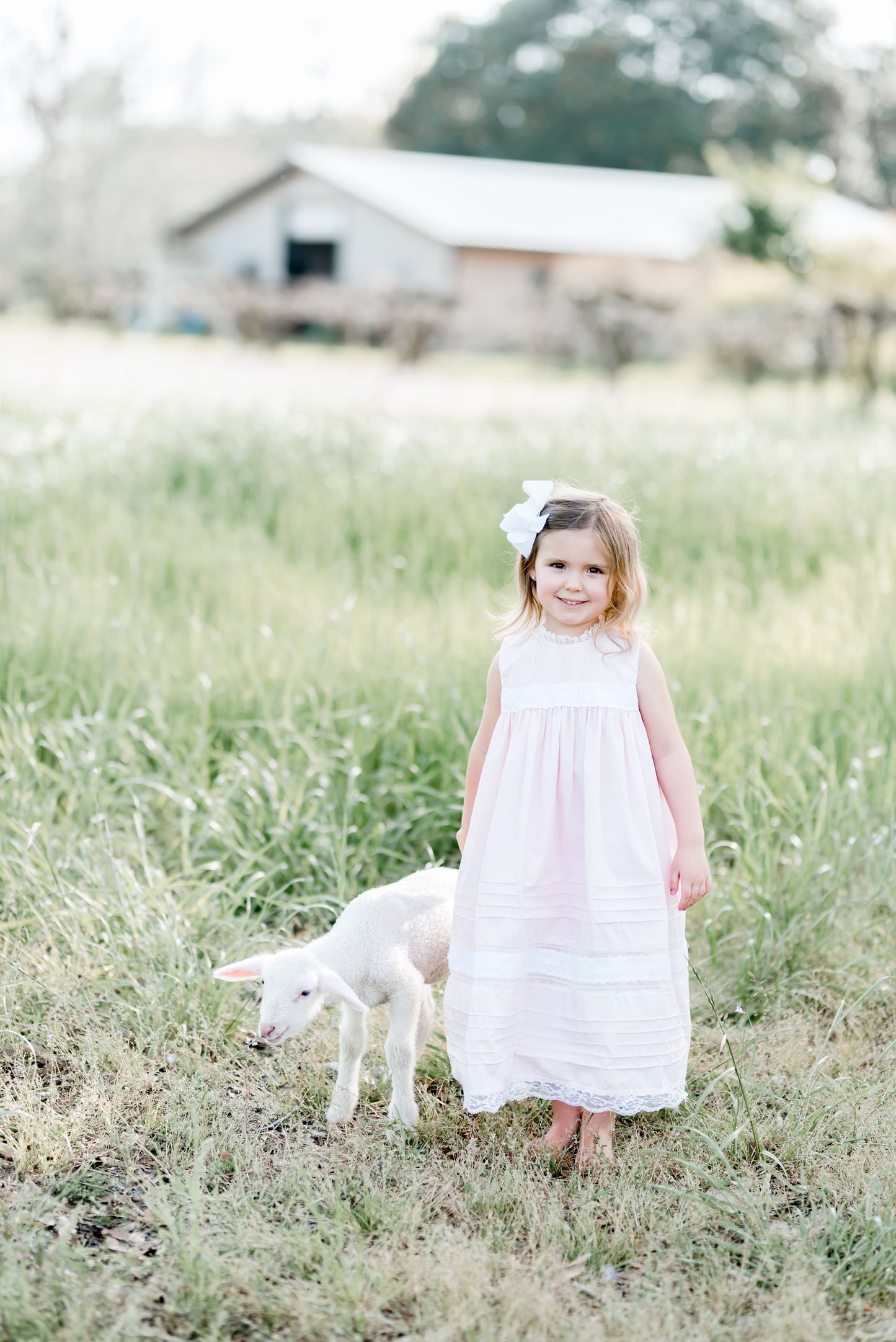 Raindrops on Roses Heirloom Dress in Pink