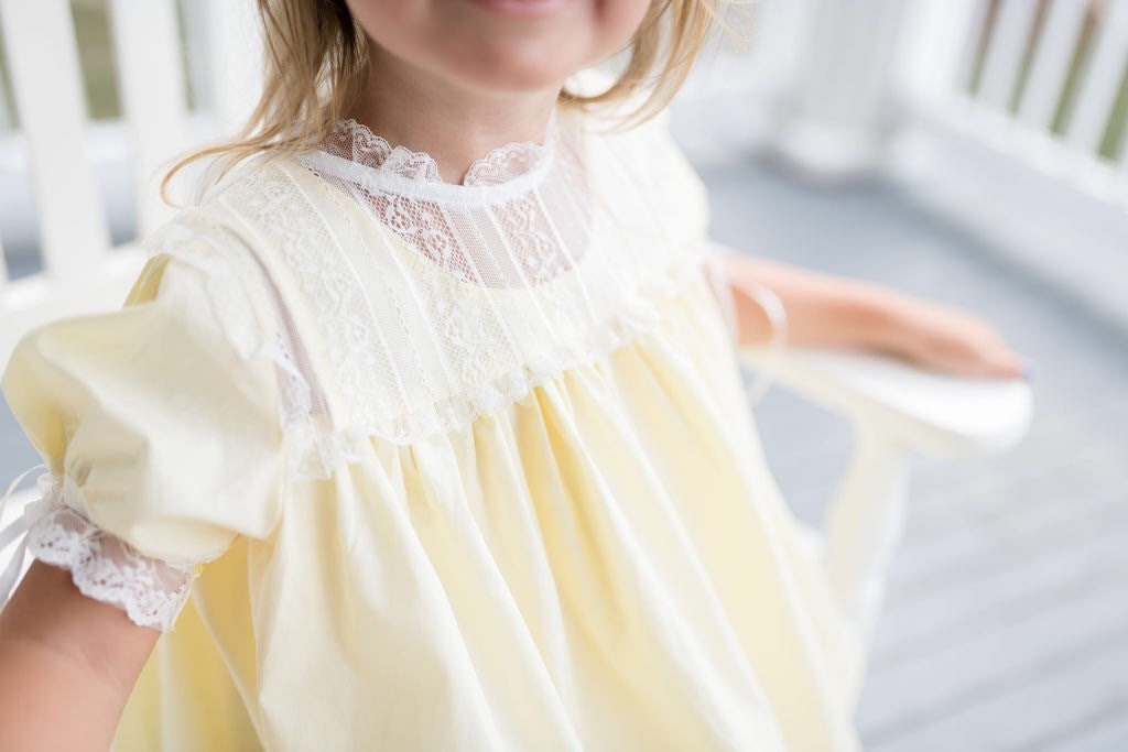 The Victorian Heirloom Dress in Yellow