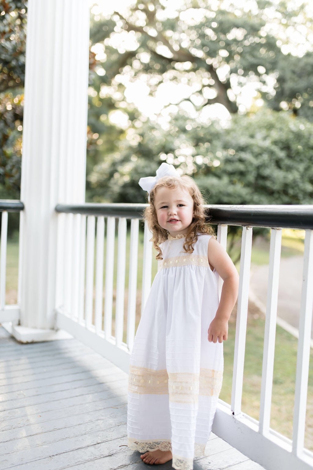 Raindrops on Roses Heirloom Dress in White