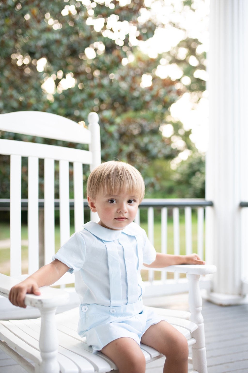 Pleated Button-on in Blue