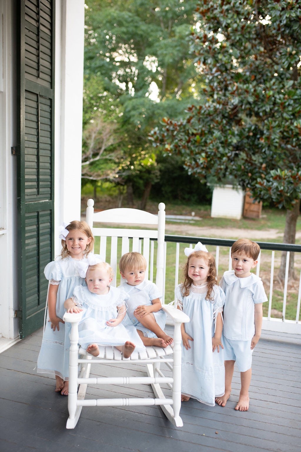 Pleated Shorts Set in Blue
