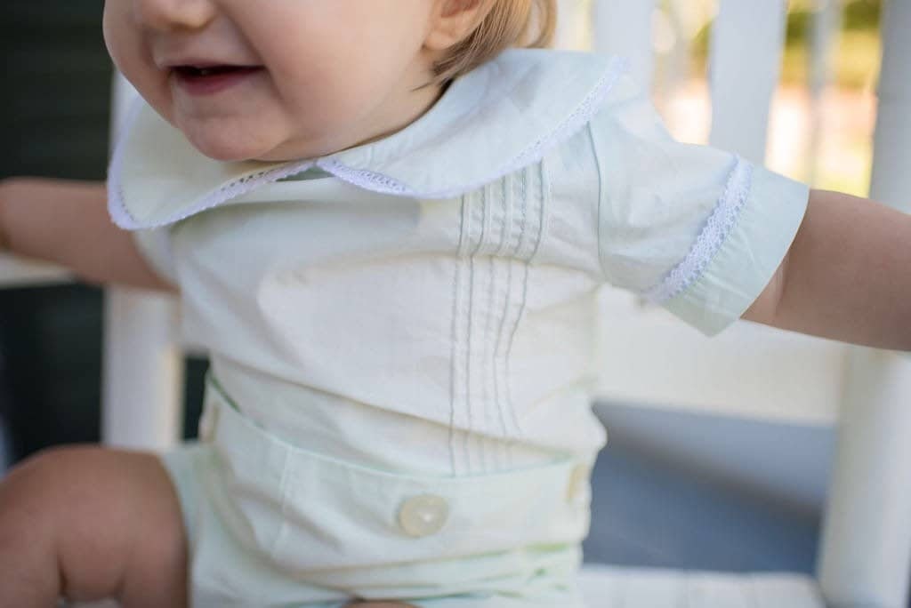 At Last Heirloom Button On in Mint Green