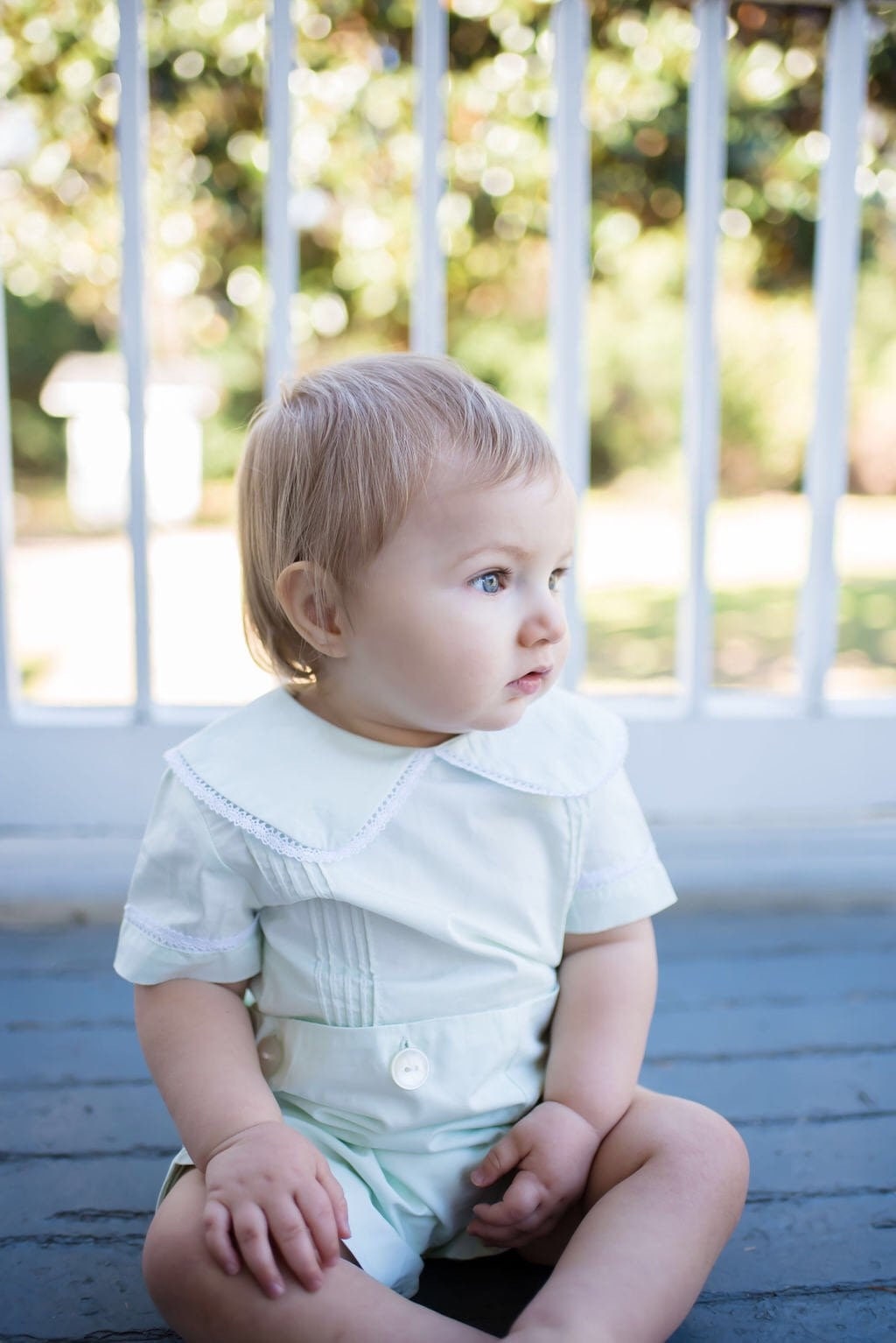 At Last Heirloom Button On in Mint Green
