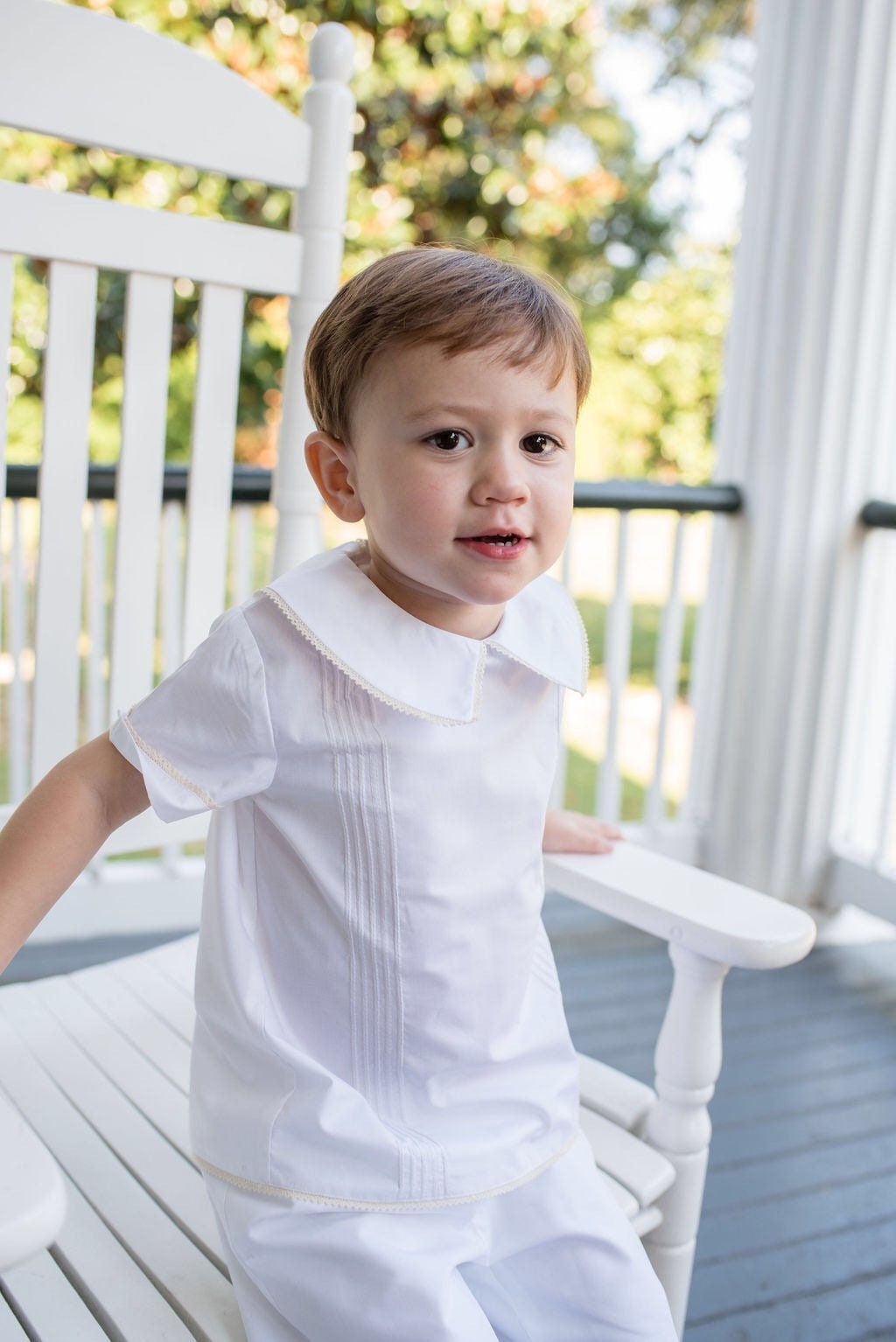 At Last Heirloom Shorts Set in White