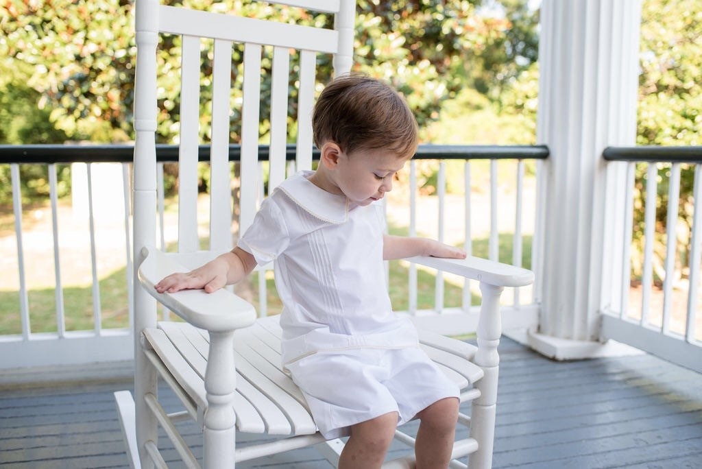 At Last Heirloom Shorts Set in White