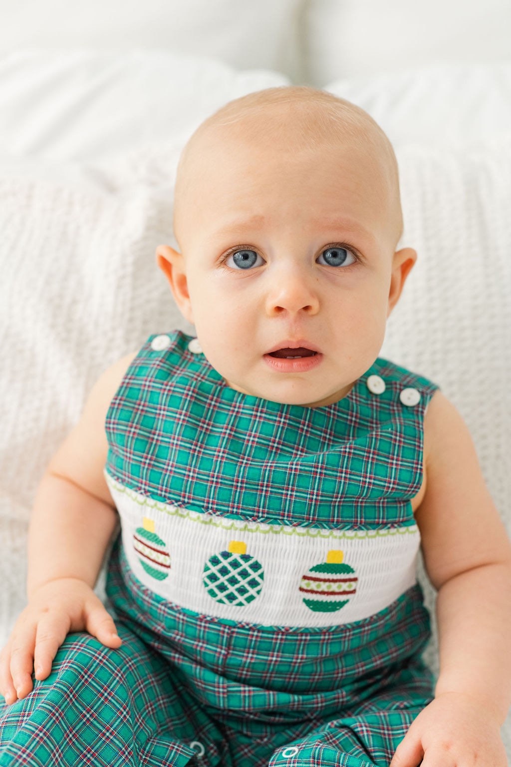 Christmas Ornament Smocked Boys Longall