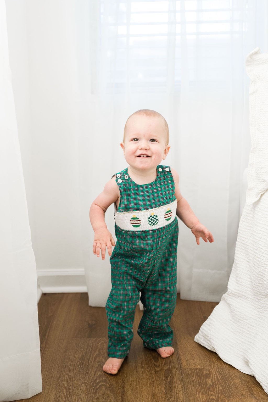 Christmas Ornament Smocked Boys Longall