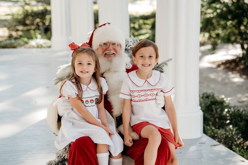 Smocked Wreath Christmas Dress