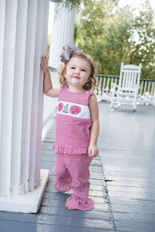 Red Smocked Cheer Outfit