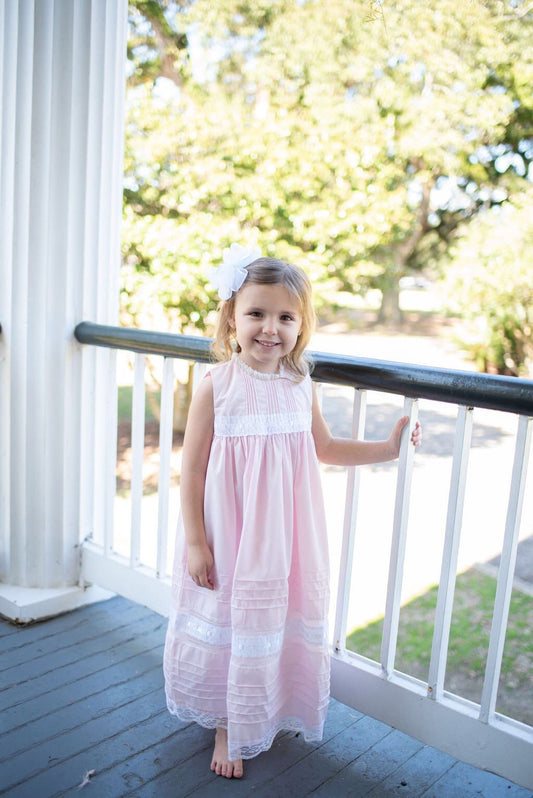 Raindrops on Roses Heirloom Dress in Pink