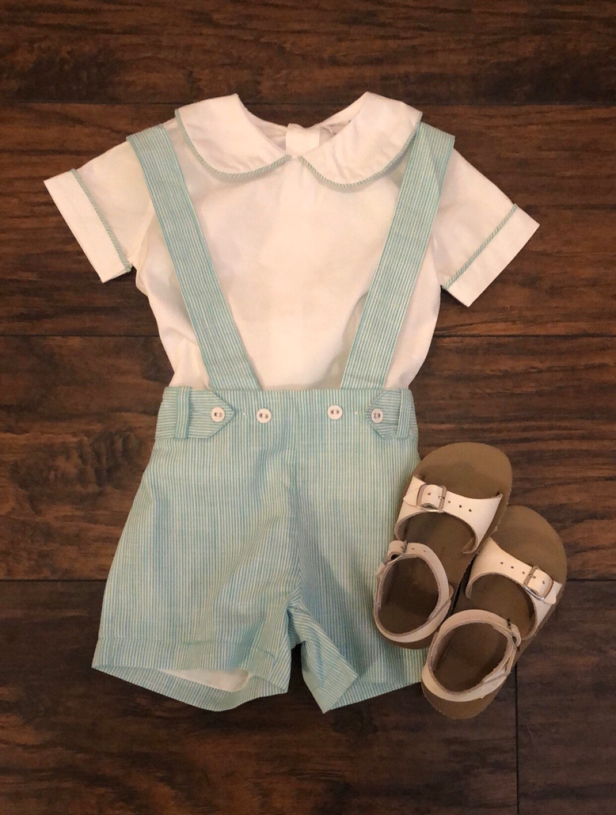 Mint Green Overalls with Shirt