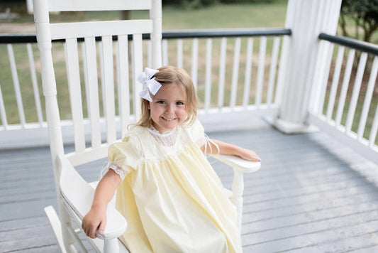 The Victorian Heirloom Dress in Yellow