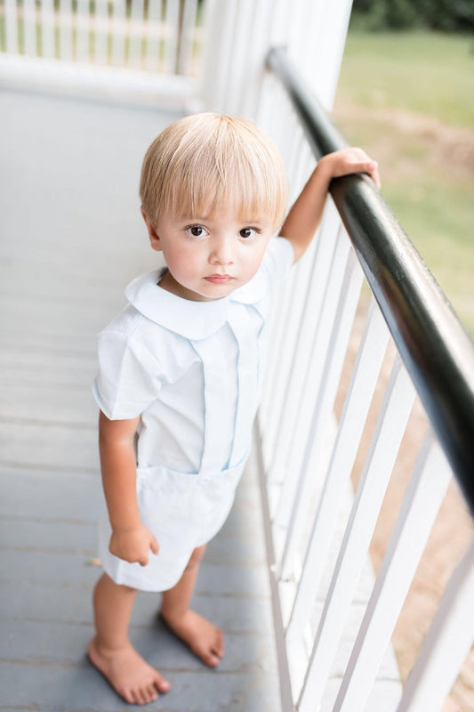 Pleated Button-on in Blue