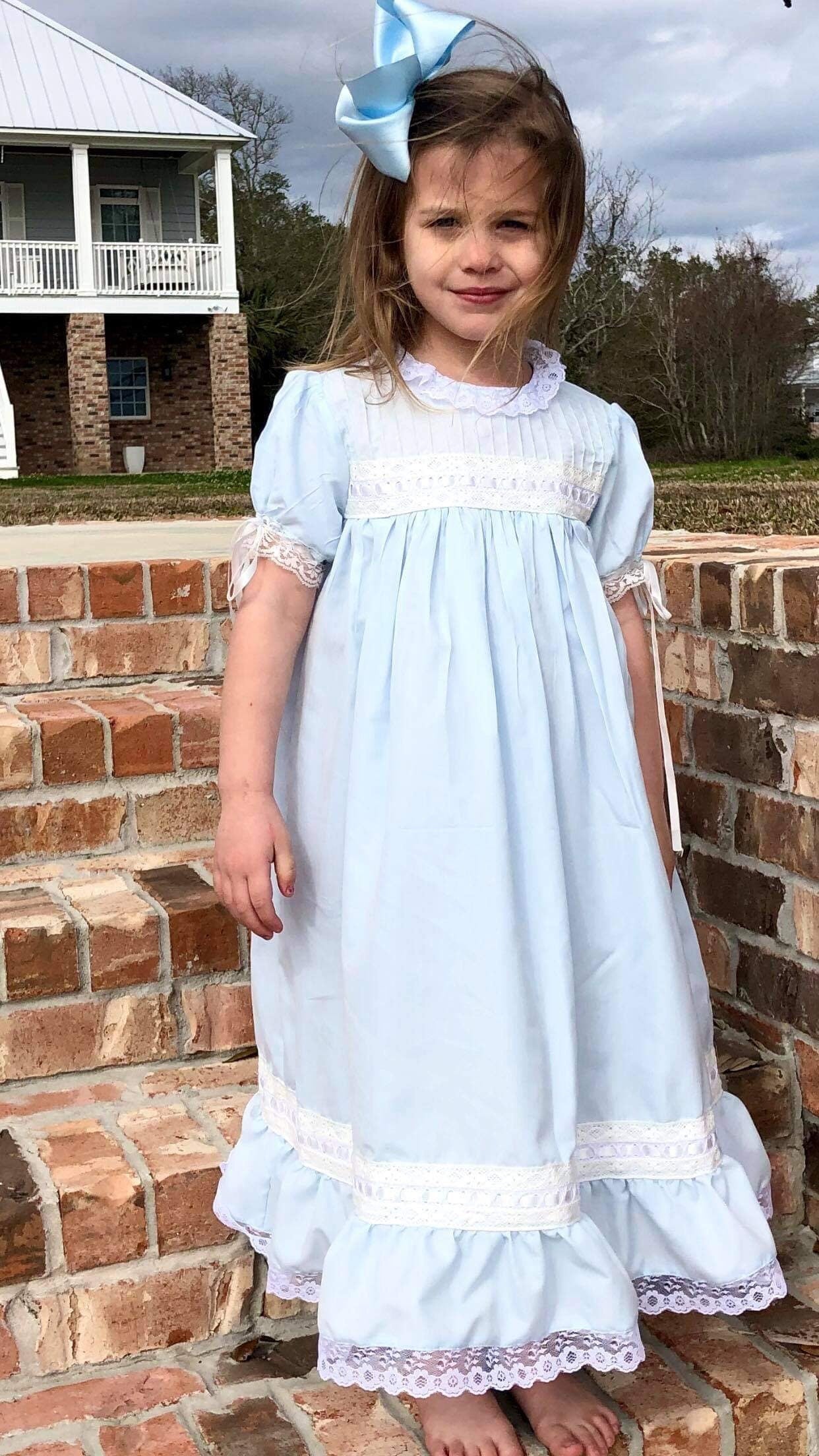 The Southern Belle Heirloom Dress in Blue 3T