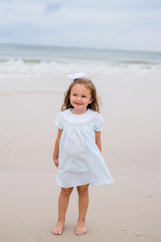 Bless Your Heart Smocked Blue Dress