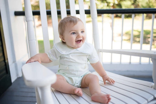 At Last Heirloom Button On in Mint Green