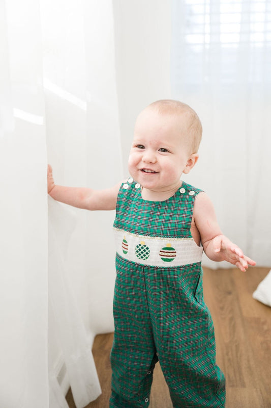 Christmas Ornament Smocked Boys Longall