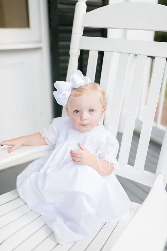 Pintuck Heirloom Dress in White